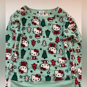Hello Kitty holiday fuzzy pajama top